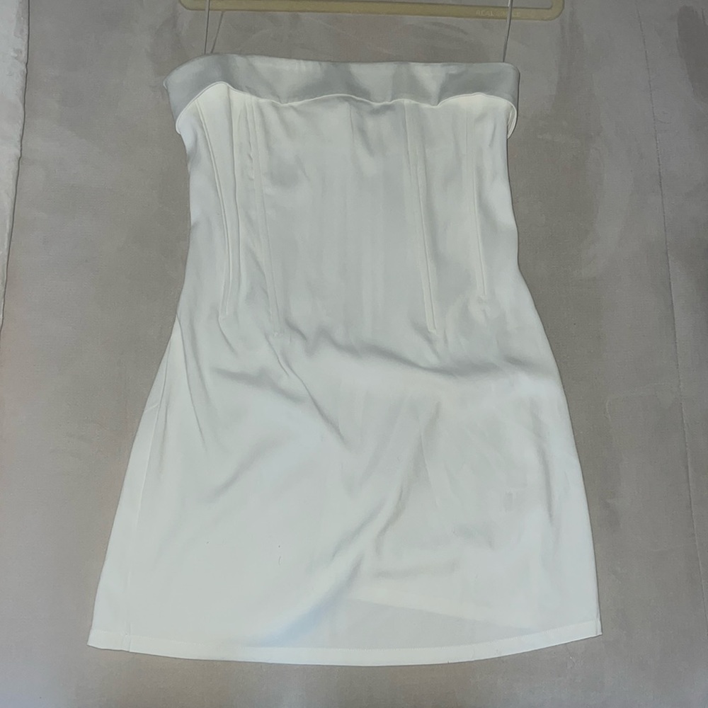 With Jean White Corset Dress, Size L